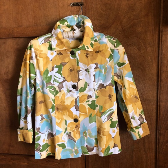 DRAPERS & DAMONS Women’s floral Jjacket - Picture 1 of 2